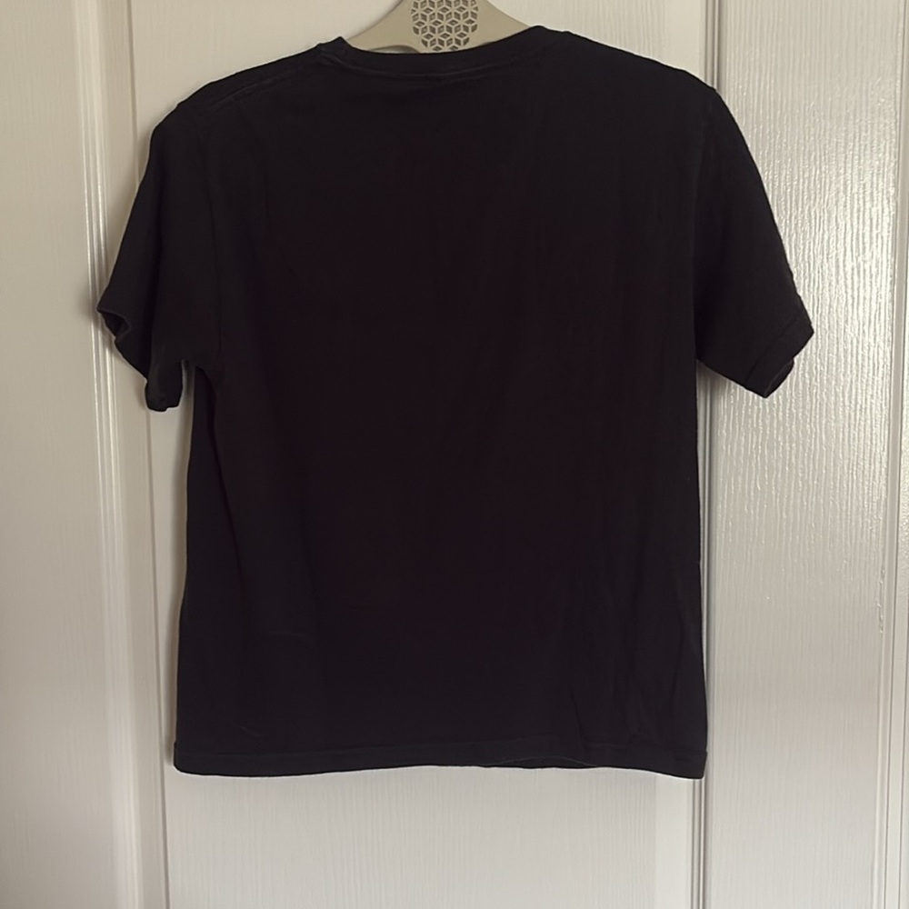 Vibes Bailey Aparel Good Vibes Only Black Graphic Tee flowers and smiley face - Picture 4 of 4